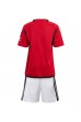 Fotbalové Dres Manchester United Dětské Domácí Oblečení 2023-24 Krátký Rukáv (+ trenýrky)